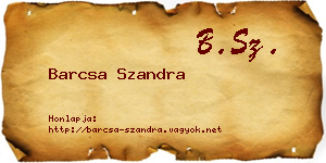 Barcsa Szandra névjegykártya